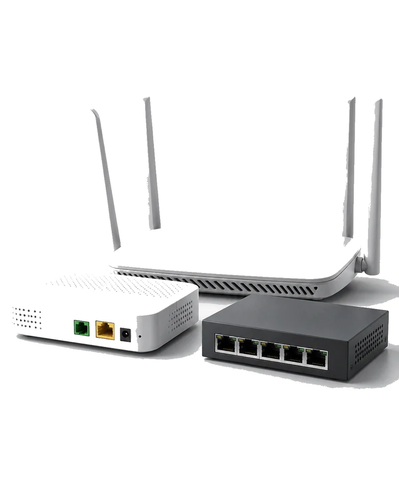 Modern Wi-Fi gateway and network switching equipment