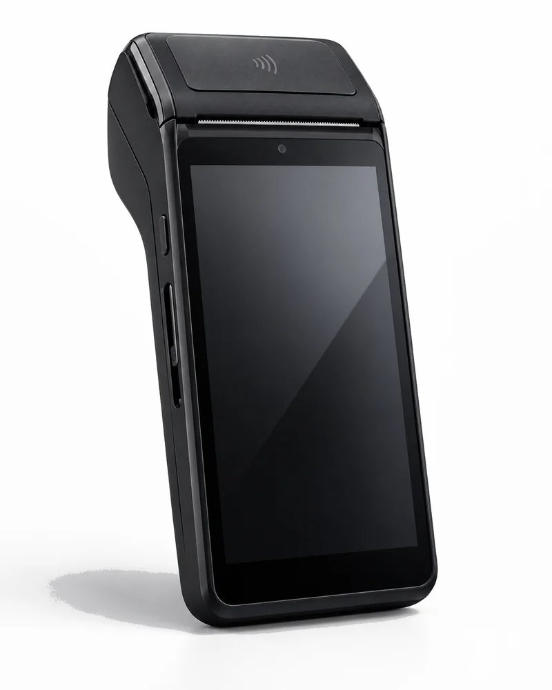 Modern smart POS terminal with integrated printer